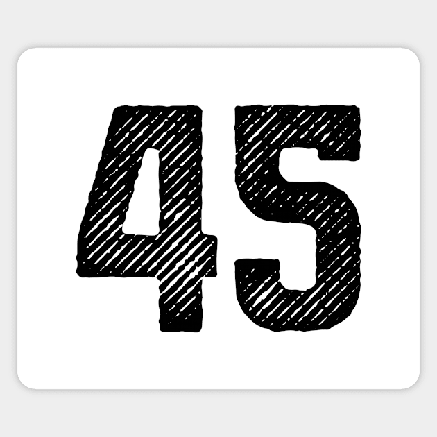 Forty Five 45 Sticker by colorsplash